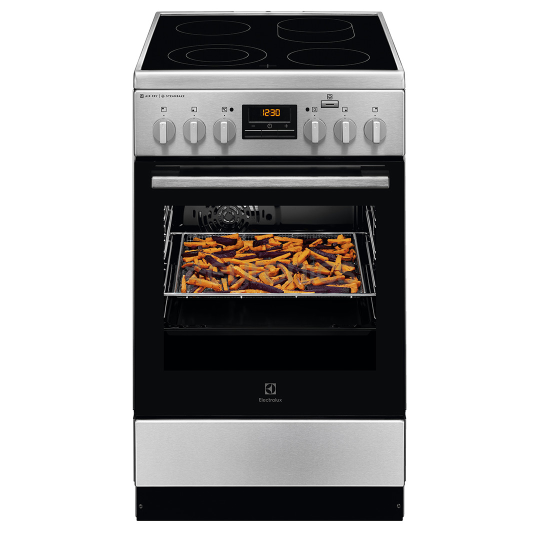 Electrolux, 58 L, inox - Freestanding Ceramic Cooker