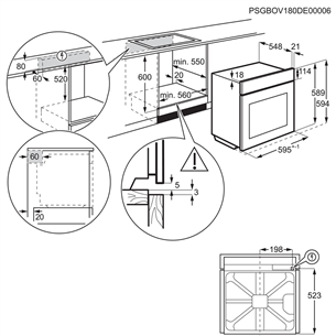 Integreeritav ahi Electrolux (pürolüütilise puhastusega)