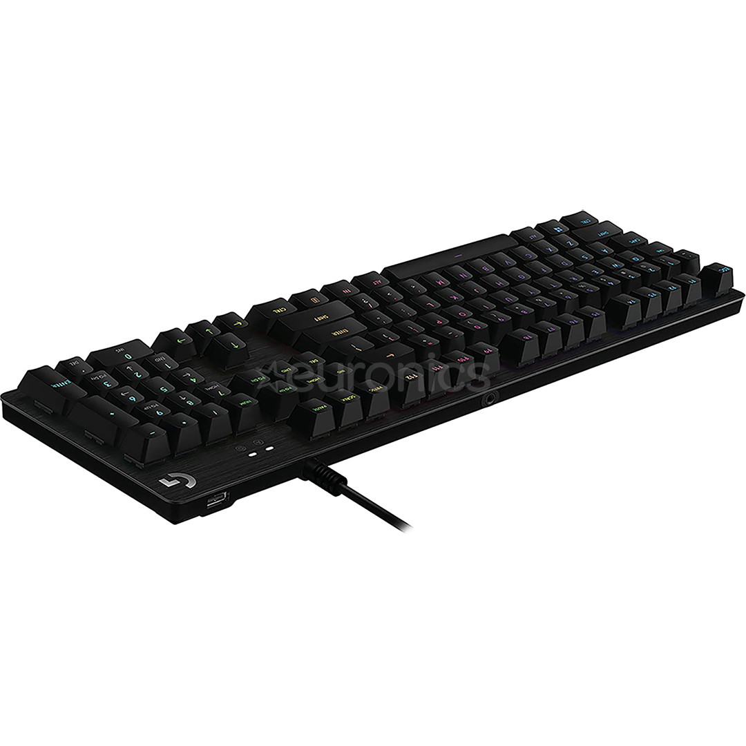 Logitech G512 Carbon Lightsynch, GX Red, US, must - Mehaaniline klaviatuur