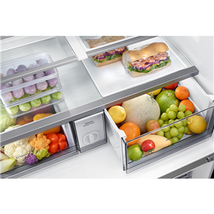 Samsung, 647 L, height 183 cm, silver - SBS Refrigerator