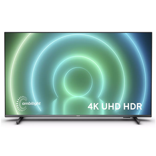 Philips LCD 4K UHD, 43", боковые ножки, темно-серый - Телевизор