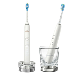 Philips Sonicare DiamondClean 9000, 2 tk, valge - Elektriliste hambaharjade komplekt äpiga