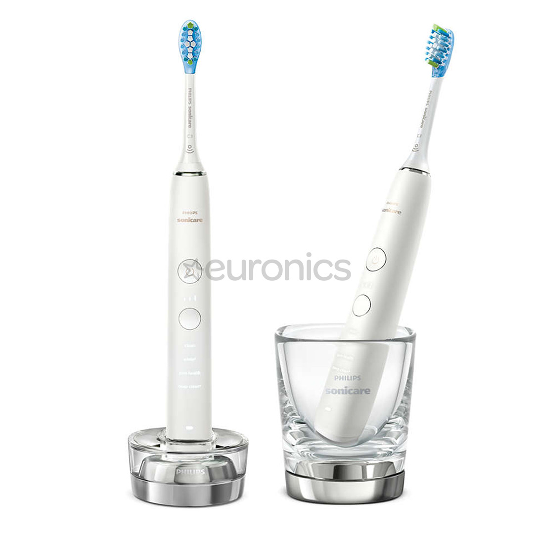 Philips Sonicare DiamondClean 9000, 2 tk, valge - Elektriliste hambaharjade komplekt äpiga