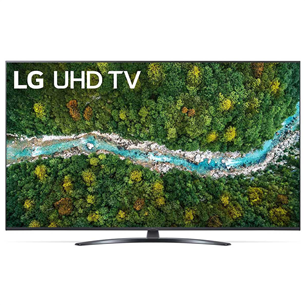 LG UP7800, 50'', 4K UHD, LED LCD, central stand, black - TV