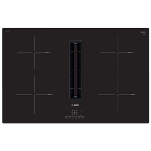 Bosch Serie 4, width 80.2 cm, frameless, black - Built-in Induction Hob with Cooker Hood PIE811B15E