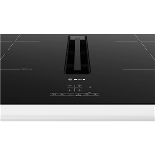 Bosch Serie 4, ширина 80,2 см, без рамы, черный - Интегрируемая индукционная варочная панель с вытяжкой