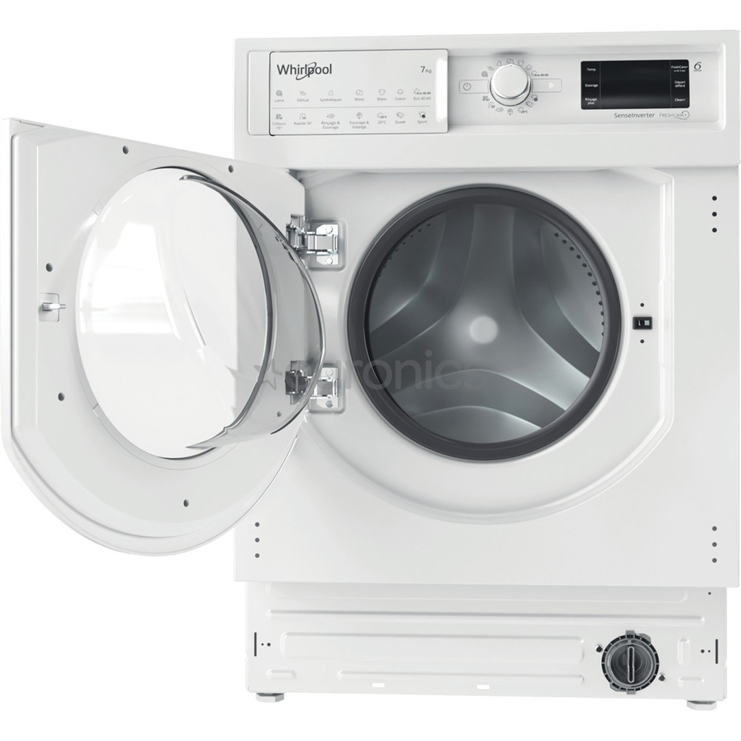 Whirlpool, 7 kg / 5 kg, sügavus 55 cm, 1400 p/min - Integreeritav kuivatiga pesumasin