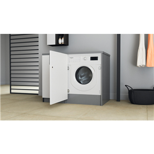 Whirlpool, 7 kg / 5 kg, sügavus 55 cm, 1400 p/min - Integreeritav kuivatiga pesumasin