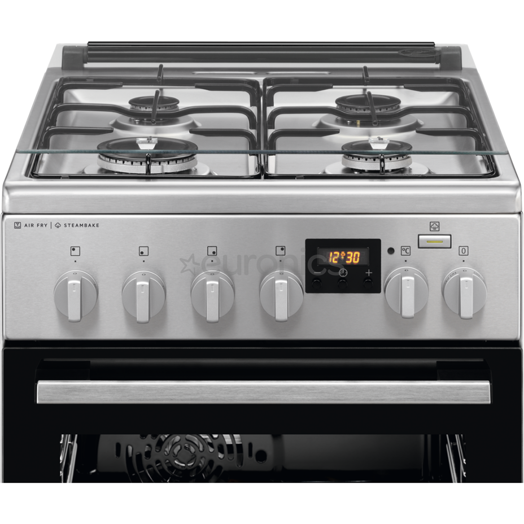 Electrolux, 58 L, inox - Freestanding Gas Cooker with Electric Oven