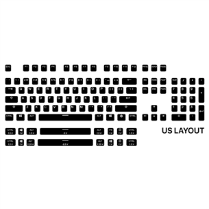 SteelSeries PrismCAPS, US, черный - Колпачки клавиш для клавиатуры