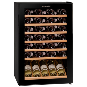 Dunavox, 48 bottles, height 84 cm, black - Wine Cooler