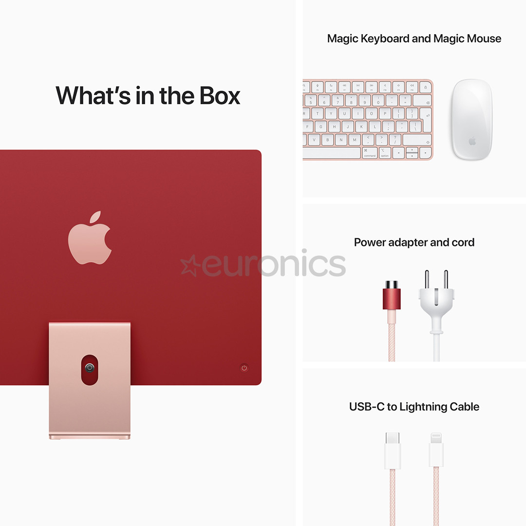 Apple iMac 24" (2021), M1 8C/7C, 16 ГБ, 256 ГБ, SWE, розовый - Настольный компьютер "все в одном"