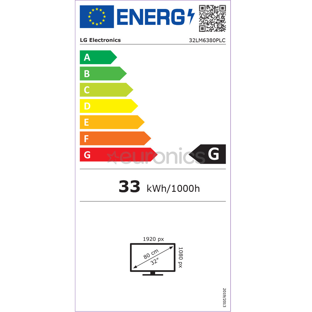 LG LCD FHD, 32'', feet stand, white - TV