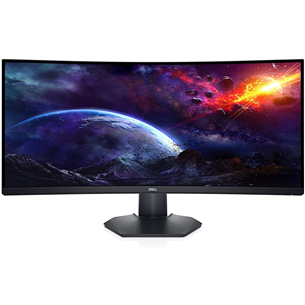 Dell S3422DWG, 34", WQHD, LED VA, 144 Гц, изогнутый, черный - Монитор