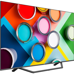 Hisense A7GQ, QLED 4K UHD, 50", jalg keskel, must - Teler