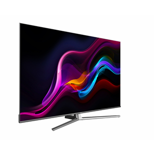 Hisense ULED 4K UHD, 55", jalg keskel, tumehall - Teler