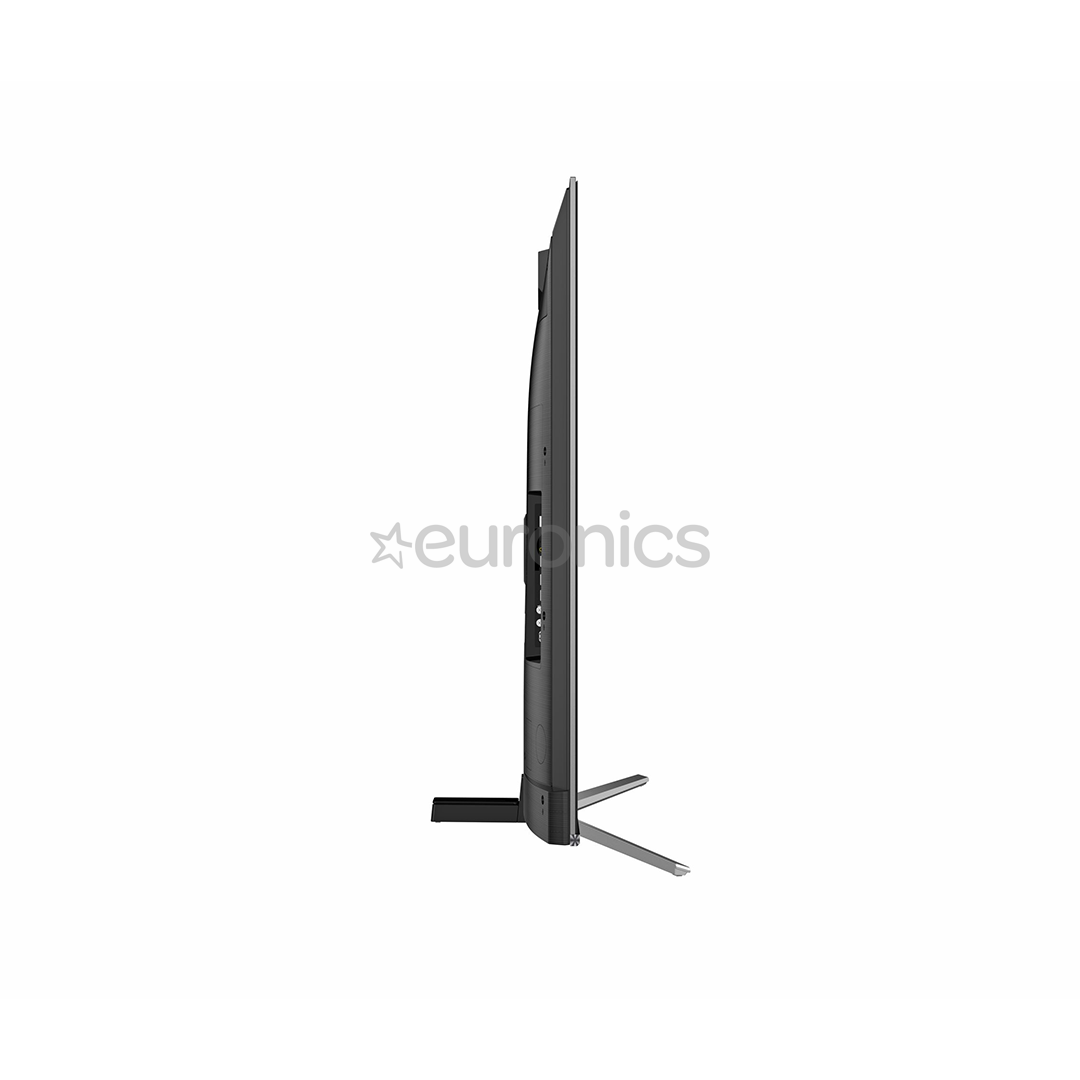 Hisense ULED 4K UHD, 55", jalg keskel, tumehall - Teler