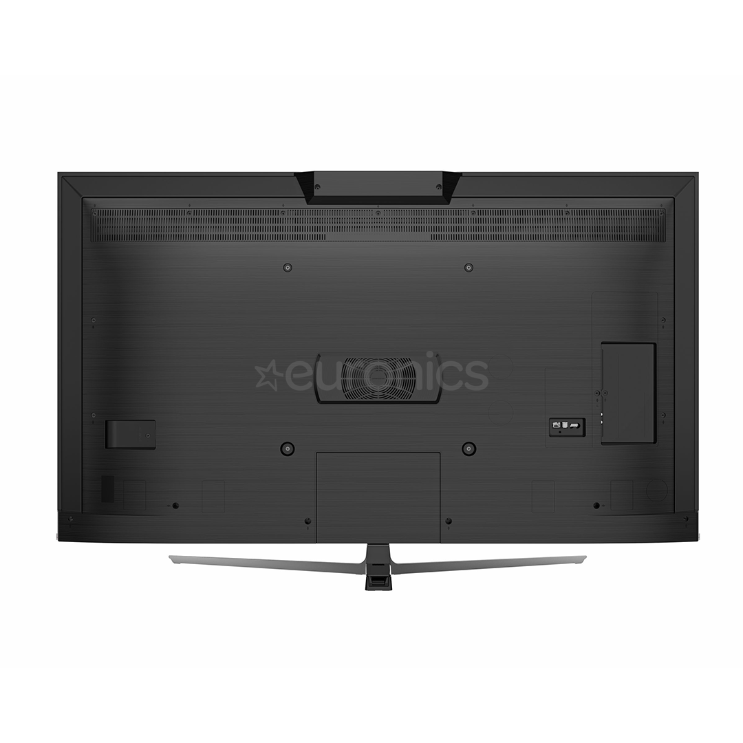 Hisense ULED 4K UHD, 55", jalg keskel, tumehall - Teler