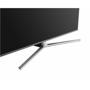 Hisense ULED 4K UHD, 55", jalg keskel, tumehall - Teler