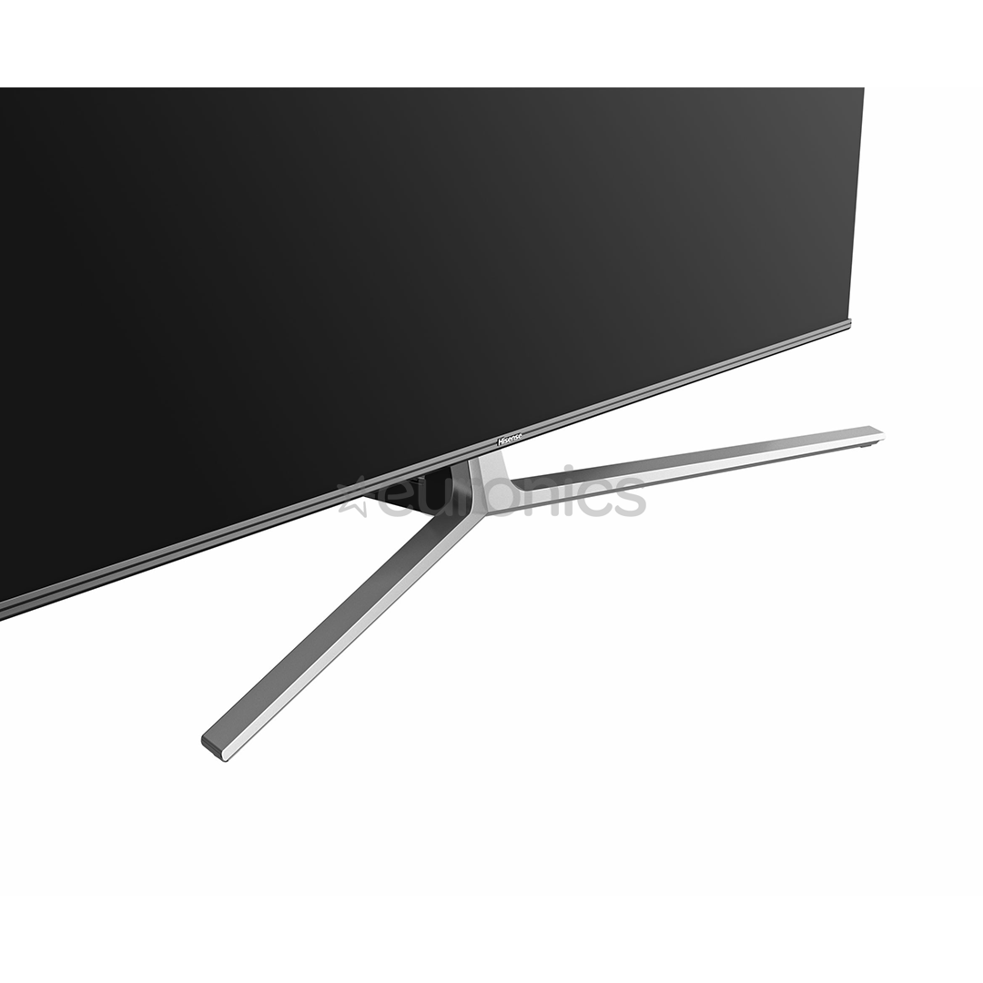Hisense ULED 4K UHD, 55", jalg keskel, tumehall - Teler