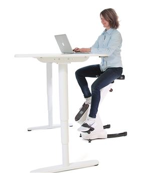 Gymstick, white/black - Desk byke