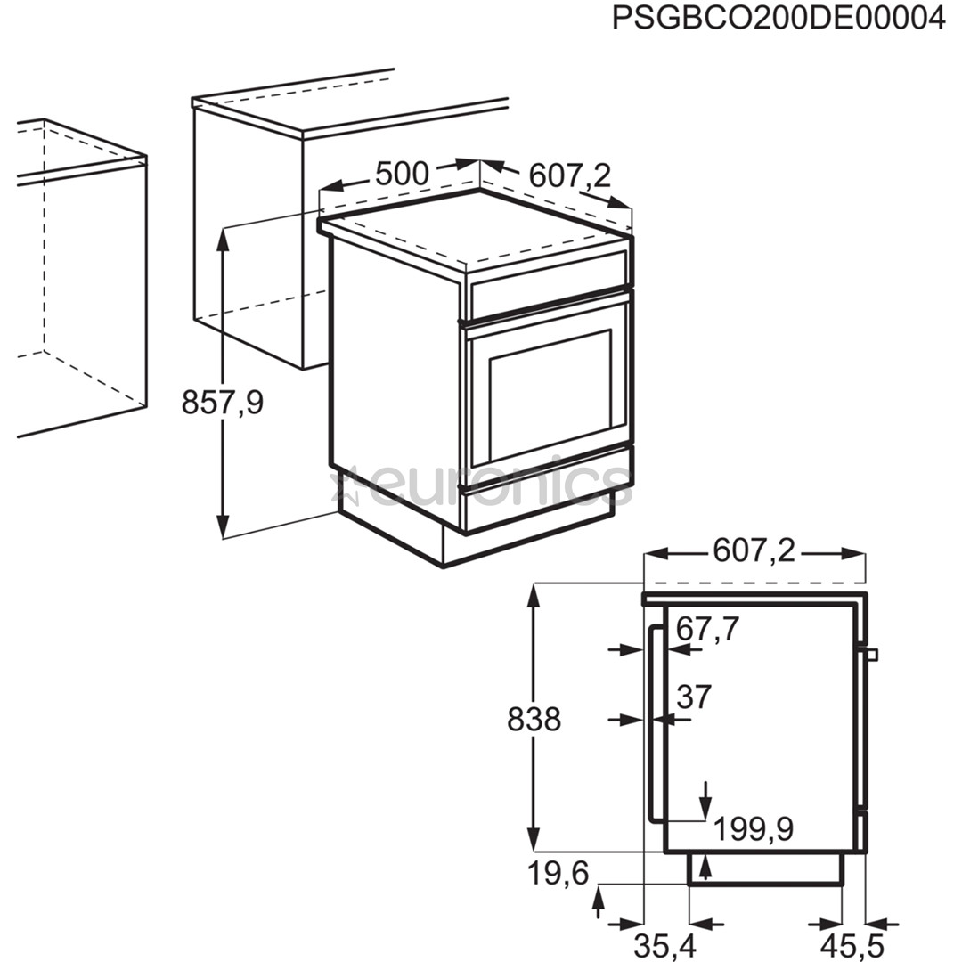 Electrolux, 58 L, must - Eraldiseisev keraamiline pliit