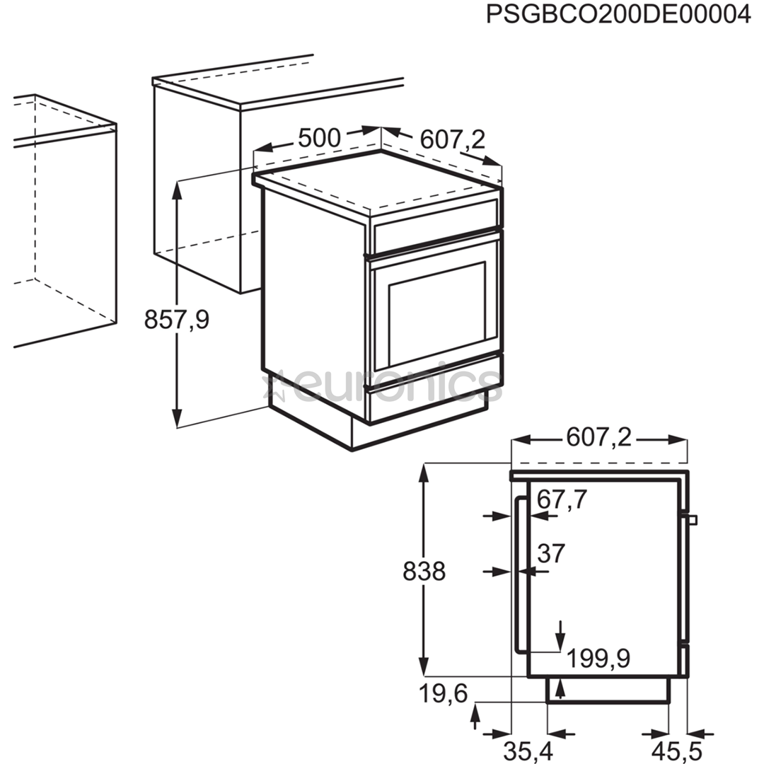 Electrolux, 58 L, must - Eraldiseisev keraamiline pliit