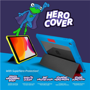 Gecko Super Hero, Galaxy Tab A7 10.4" (2020), blue/green - Tablet Cover