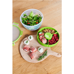 Tefal Masterseal & Go, 2,6 л, прозрачный/зеленый - Контейнер для салата