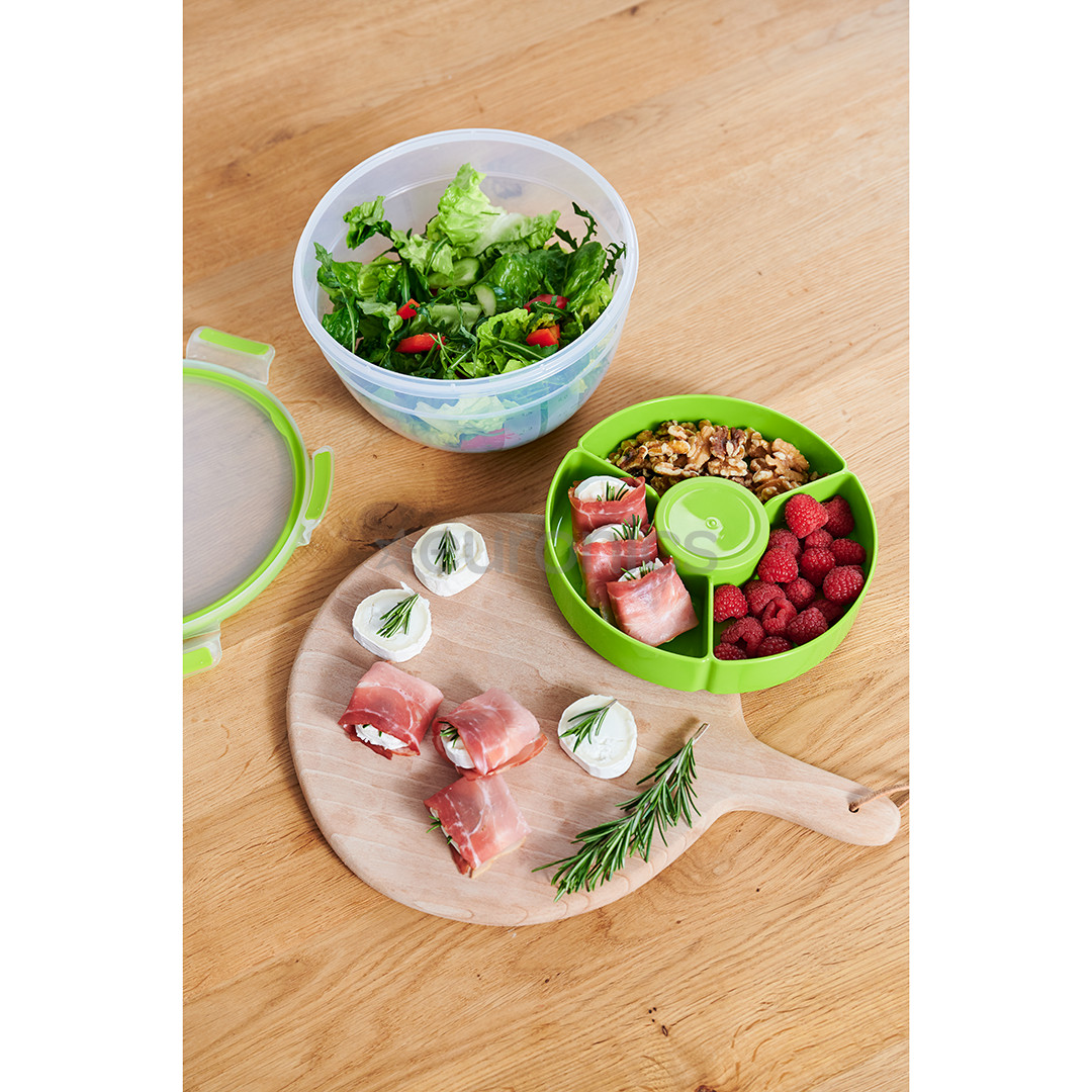 Tefal Masterseal & Go, 2,6 л, прозрачный/зеленый - Контейнер для салата