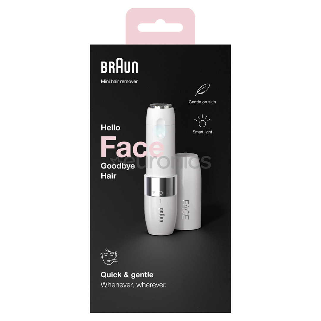 Braun, white/silver - Facial shaver for ladies