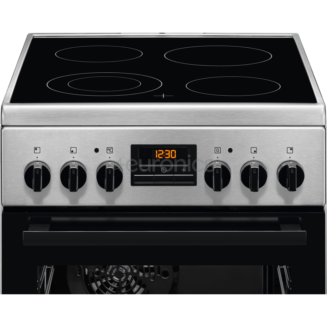 Electrolux, 57 л, нерж. сталь - Отдельностоящая керамическая плита