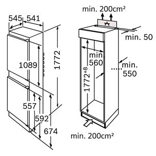 Built-in refrigerator Bosch (177,2 cm)