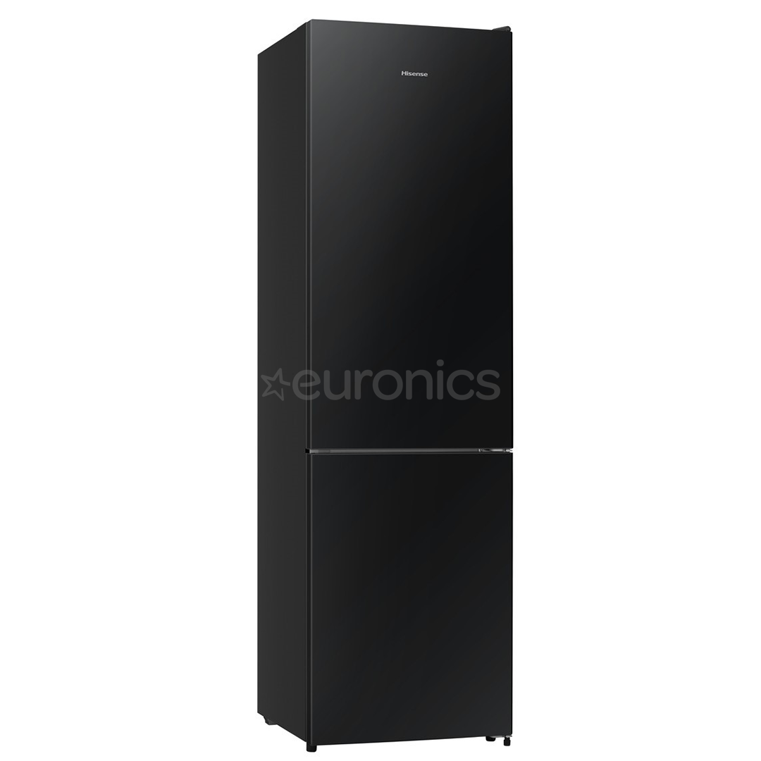 Hisense NoFrost, height 200.4 cm, 336 L, black glass - Refrigerator
