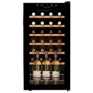 Dunavox, 28 bottles, height 83 cm, black - Wine Cooler