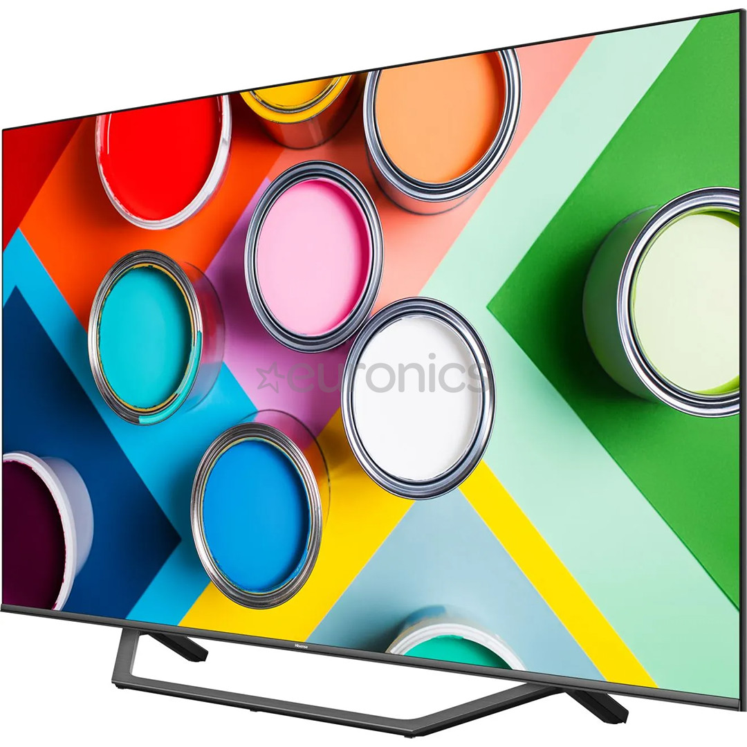 Hisense A7GQ, QLED 4K UHD, 55", центральная подставка, черный - Телевизор