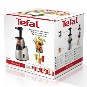 Tefal Infiny Juice, 200 Вт, серебристый - Шнековая соковыжималка