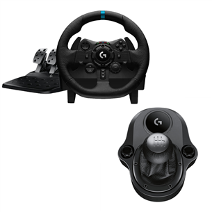 Руль Logitech G923 для ПК / PS4 / PS5 + рычаг переключения передач Driving Force