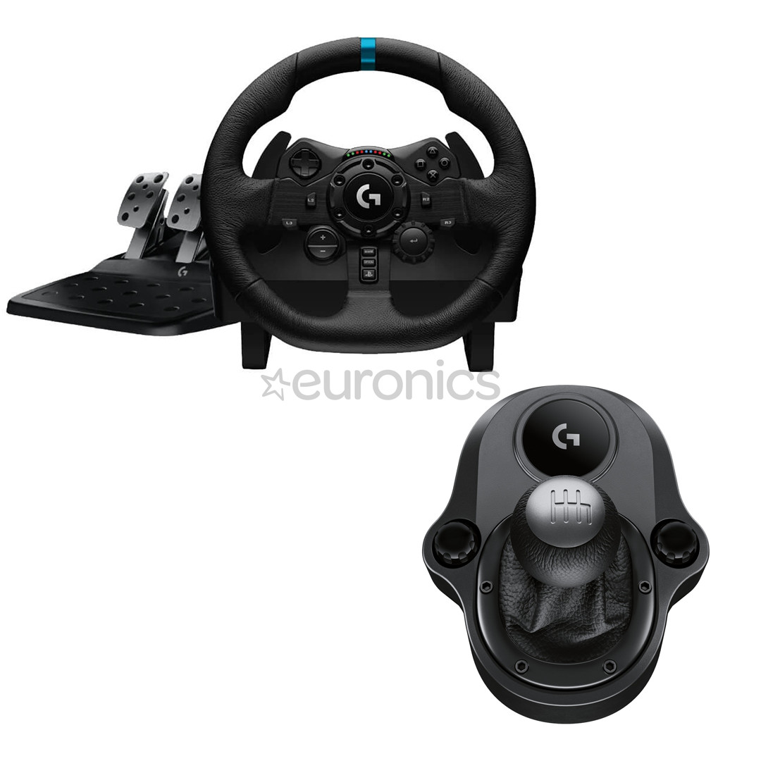 Руль Logitech G923 для ПК / PS4 / PS5 + рычаг переключения передач Driving Force