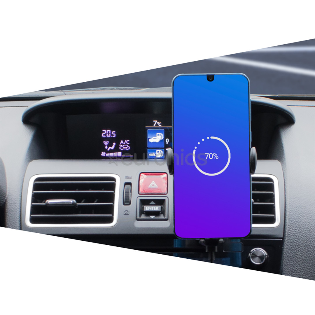 Navitel SH1000 PRO, must - Juhtmevaba laadija / telefonihoidja autosse