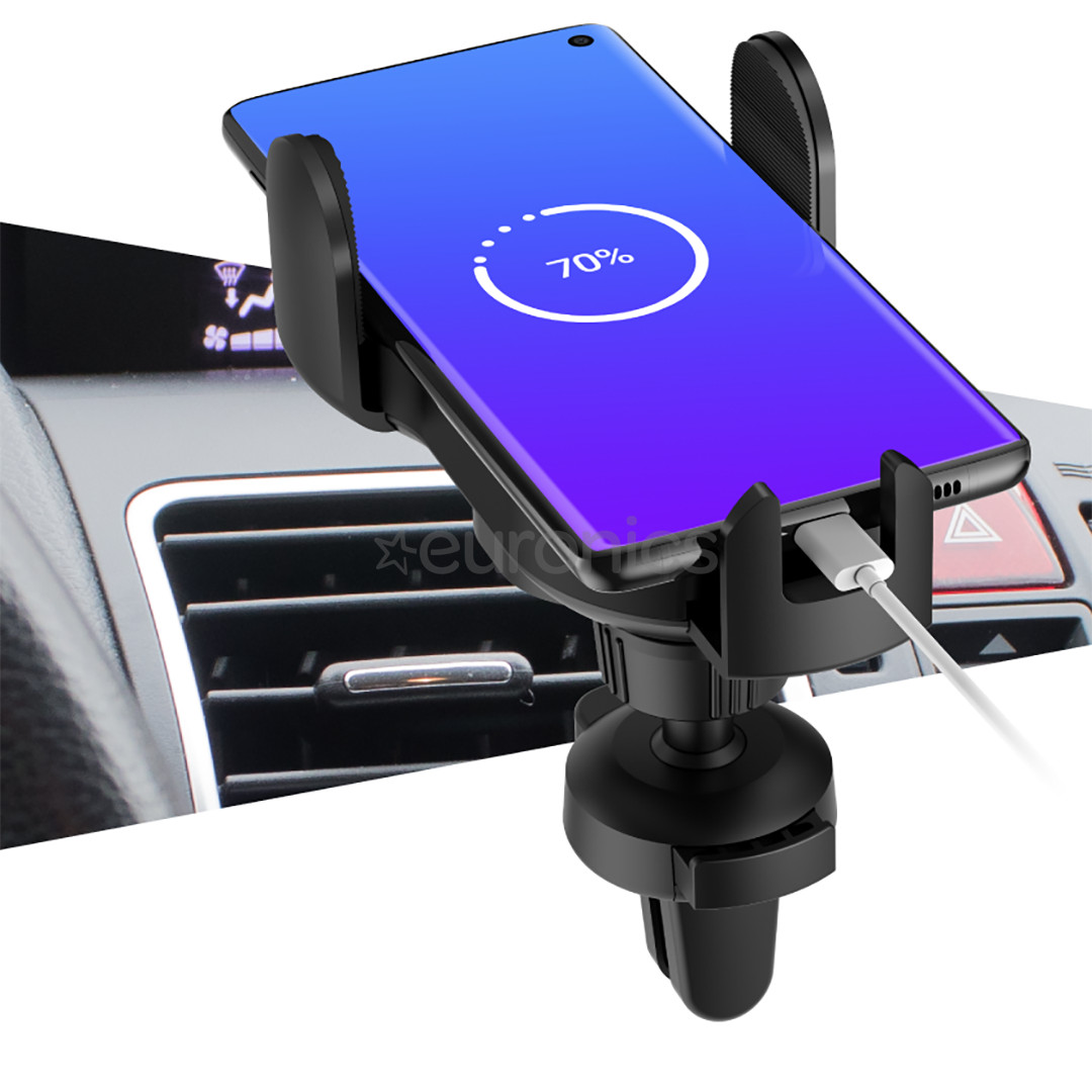 Navitel SH1000 PRO, must - Juhtmevaba laadija / telefonihoidja autosse