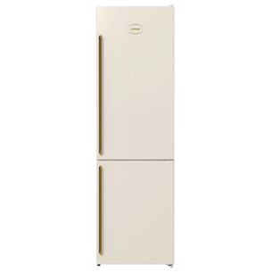 Gorenje, 331 L, height 200 cm, beige - Refrigerator NRK6202CLI
