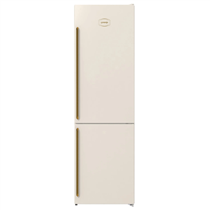 Gorenje, 331 L, height 200 cm, beige - Refrigerator