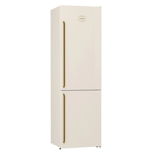 Gorenje, 331 L, height 200 cm, beige - Refrigerator