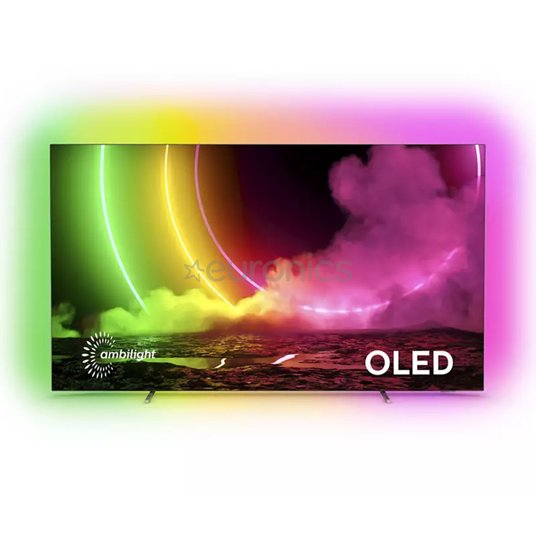 Philips OLED 4K UHD, 65", jalad äärtes, hall - Teler