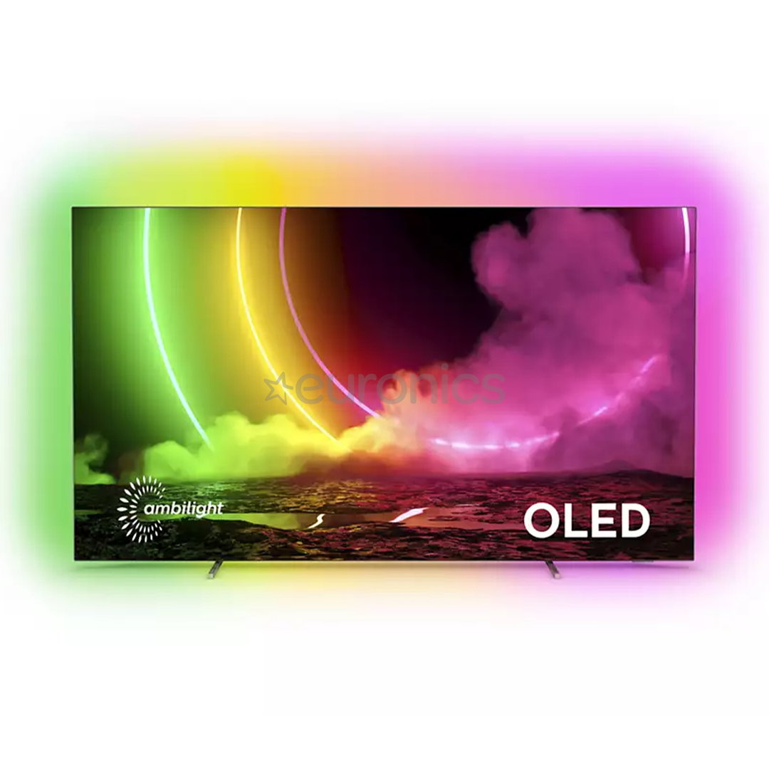 Philips OLED 4K UHD, 65", jalad äärtes, hall - Teler