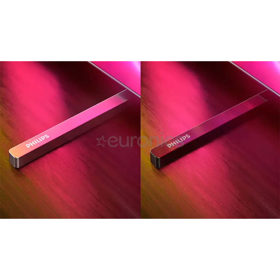 Philips OLED 4K UHD, 65", jalad äärtes, hall - Teler