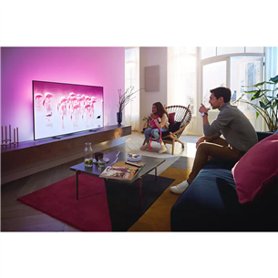Philips OLED 4K UHD, 65", feet stand, gun metal gray - TV