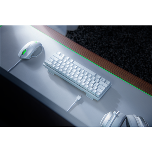 Razer Huntsman Mini Mercury Edition Purple Switch, SWE, valge - Klaviatuur