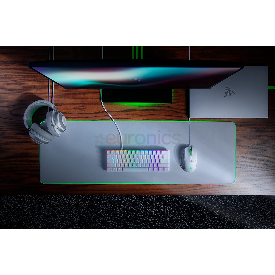 Razer Huntsman Mini Mercury Edition Purple Switch, SWE, valge - Klaviatuur